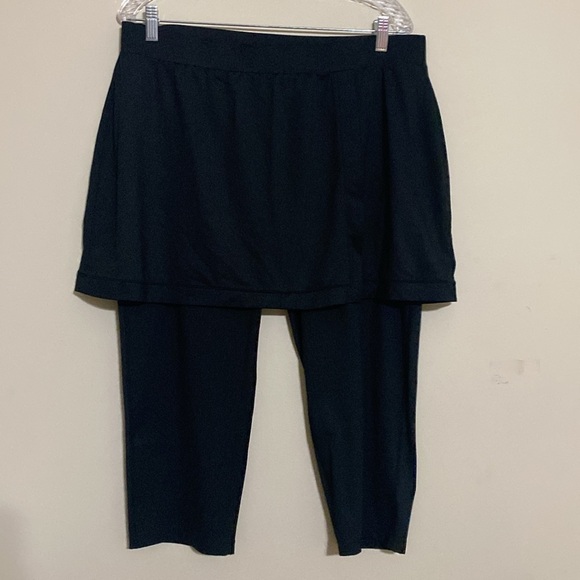 Tail Black Skirted Leggings women XL performance yoga outdoors hiking camp soft - Picture 1 of 6